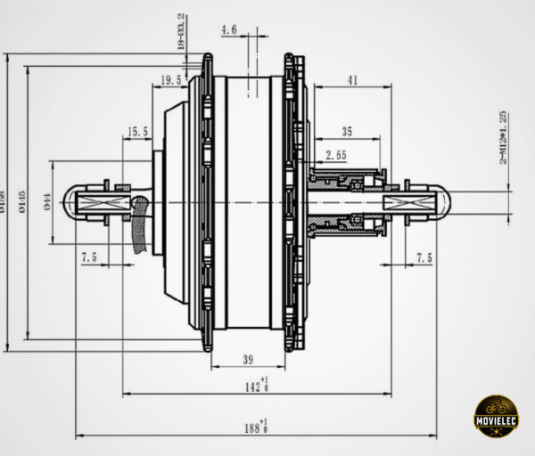 Motor BPM trasero 500 vatios , casete - Imagen 2
