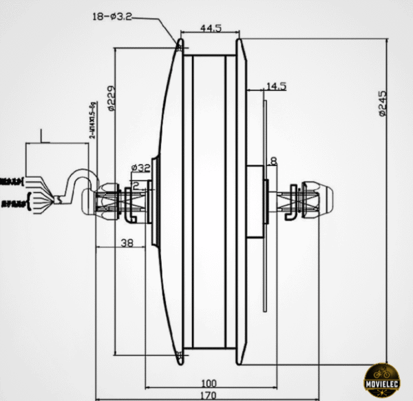 Motor Direct Drive delantero 36v. 750 vatios, 26" / 20 km/h - Imagen 2