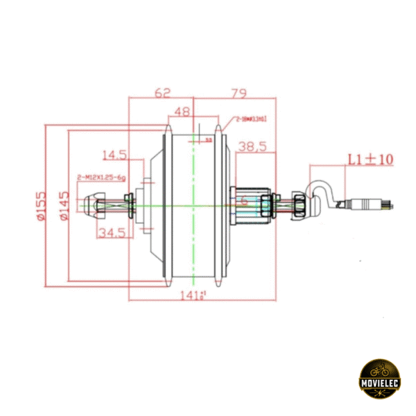 MOTOR PLATINIUM PLUS - TRASERO 250W, CASETE - Imagen 2
