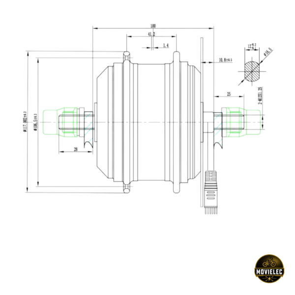 MOTOR PLATINIUM 250W DELANTERO - Imagen 2