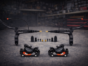 KIT DE FRENOS HIDRÁULICOS NUTT A5-D NEGRO – DELANTERO DERECHO / TRASERO IZQUIERDO